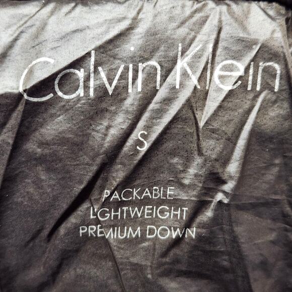 Calvin Klein Puffer Jacket Womens Small Brown Packable Lightweight Down Hooded - Picture 14 of 16